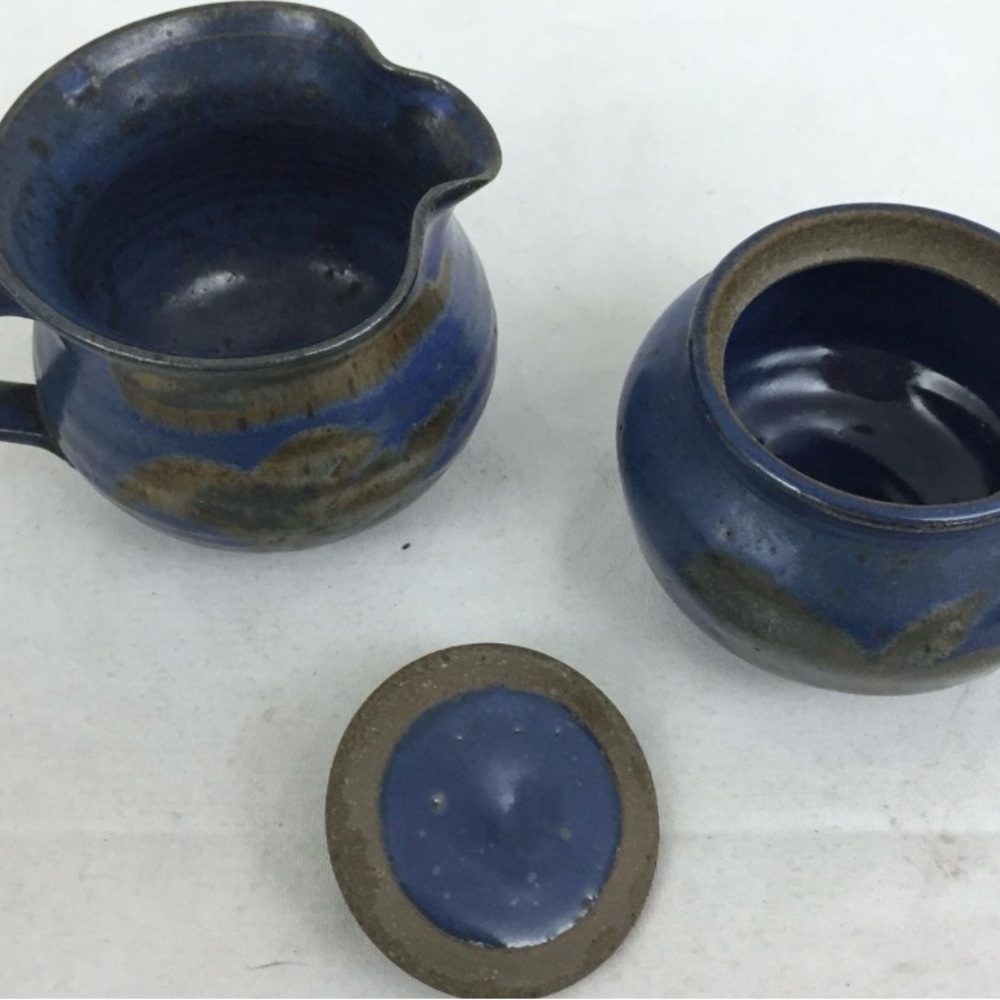 Hand-Crafted Ceramic Cream & Sugar Set - Picture 2 of 5
